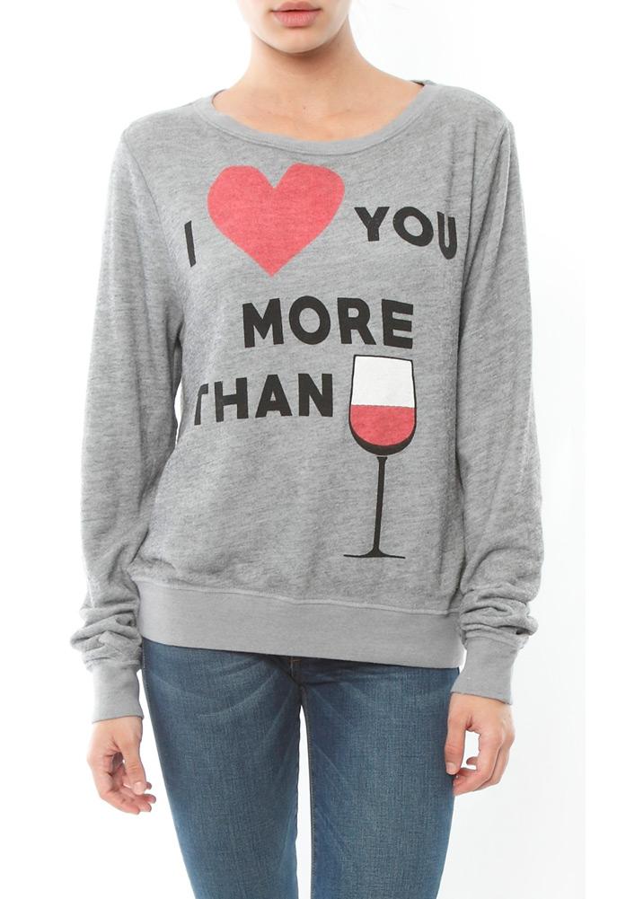 Wildfox I Love You More Than Baggy Beach Jumper