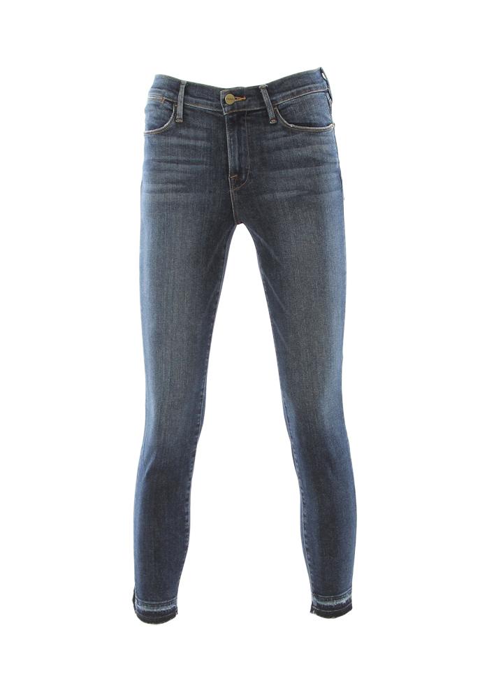 Frame Denim Le High Skinny Jean With Side Slit Released Hem