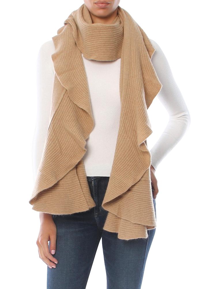 Minnie Rose Cashmere Ruffle Scarf