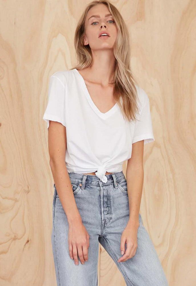 Nation Ltd Classic Pima V Neck Tee