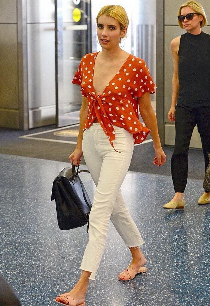 Mother Insider Crop Step Fray Jean As Seen On Emma Roberts