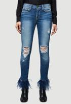 Frame Denim Le Skinny Jean With Feather Hem