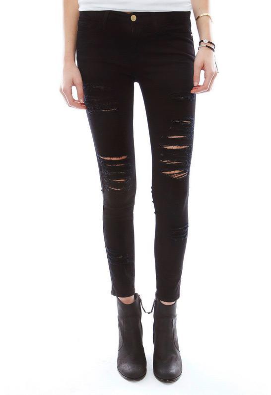 Frame Denim Le Color Ripped Jean