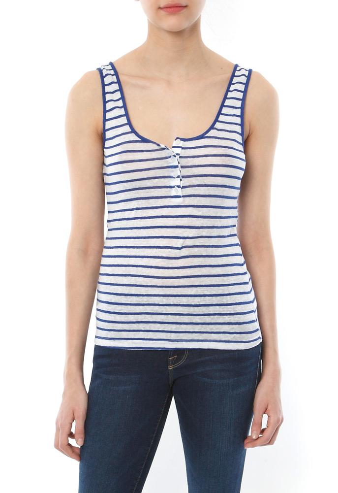 Frame Denim Le Nautical Henley Tank