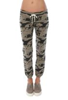 Monrow Vintage Sweatpants With Bone Blue Camo