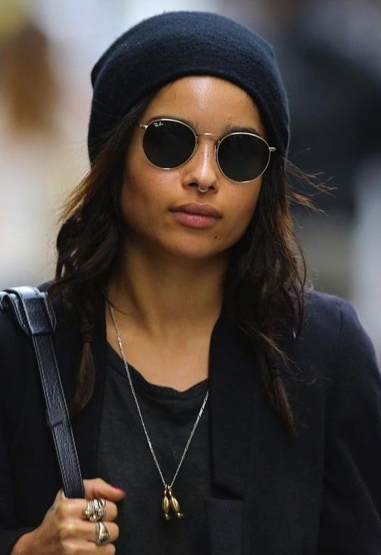 Ray-ban Rb3447 Round 50mm Metal Sunglasses As Seen On Zoe Kravitz