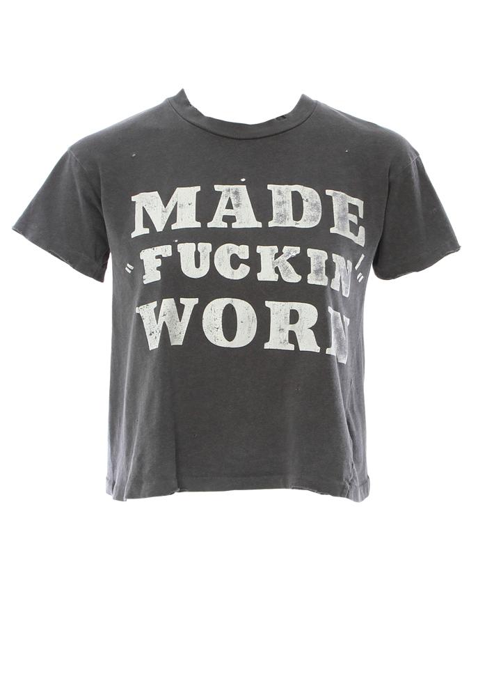 Madeworn Our Motto Made Fuckin Worn Crop Tee
