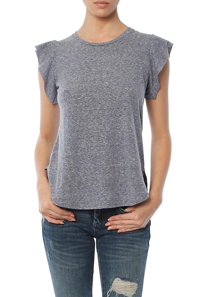 C&c California Lynette Cap Sleeve Crew Tee