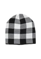 Plush Plaid Beanie