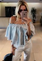 Elle-est-grece Linen Angel Top As Seen On Morgan Stewart