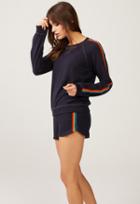 Monrow Super Soft Lounge Shorts With Rainbow Stripes