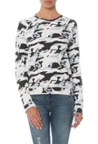 Monrow Vintage Sweatshirt With Bone Blue Camo