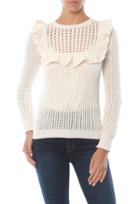 Minnie Rose Long Sleeve Ruffle Sweater
