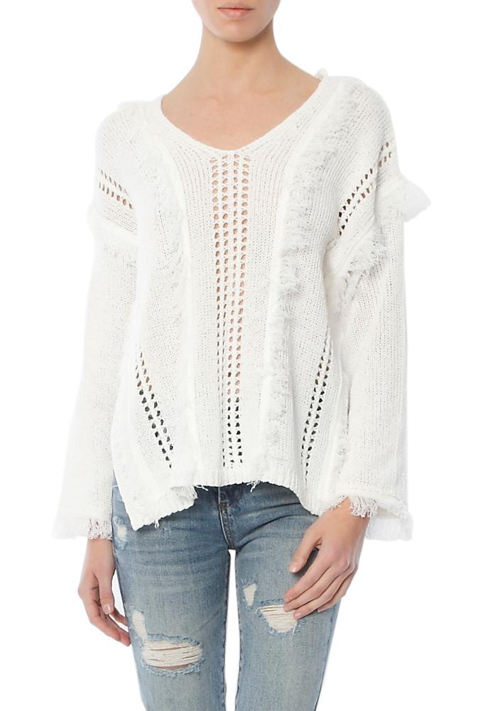 Moon River Fringed Sweater