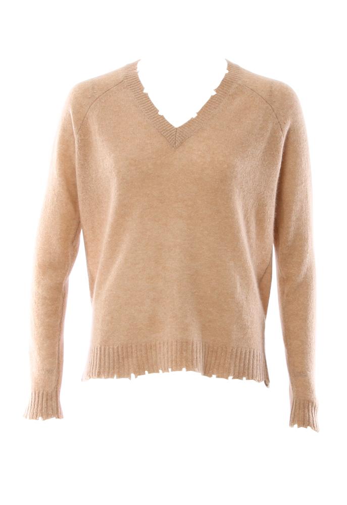 Minnie Rose V Neck Sweater