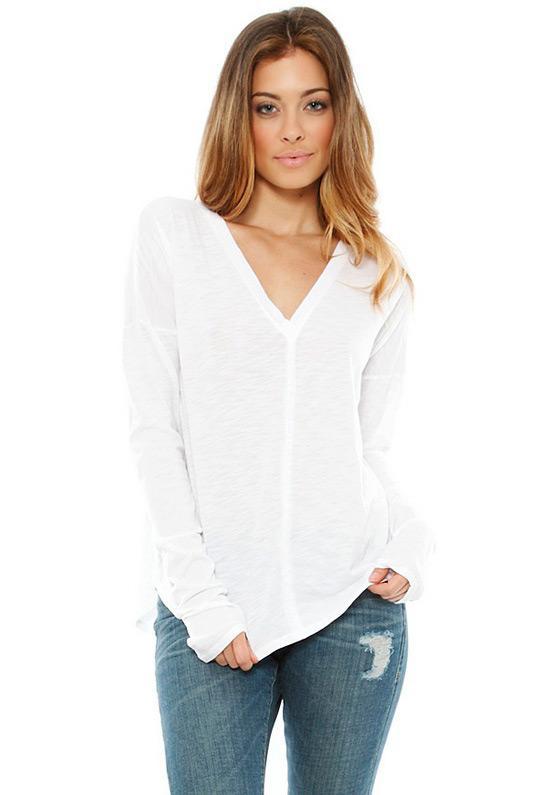 Feel The Piece V Neck Cameron Slub Tee