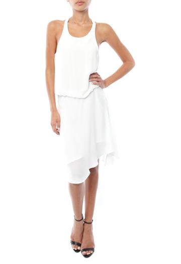 Krisa Cross Back Asymmetrical Dress