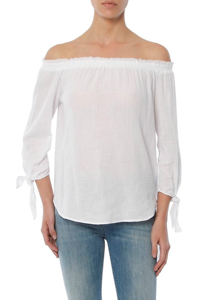 Generation Love Cynthia Off The Shoulder Top With Tie Sleeve