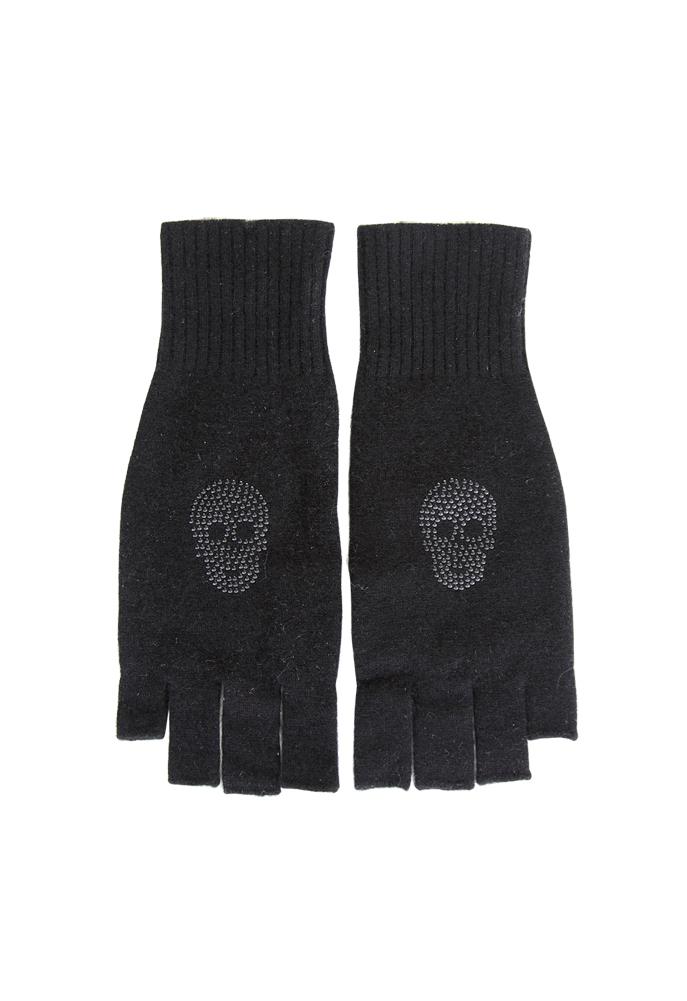 27 Miles Malibu Theo Fingerless Gloves With Skull Stud