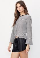 David Lerner Bell Sleeve Knotted Top