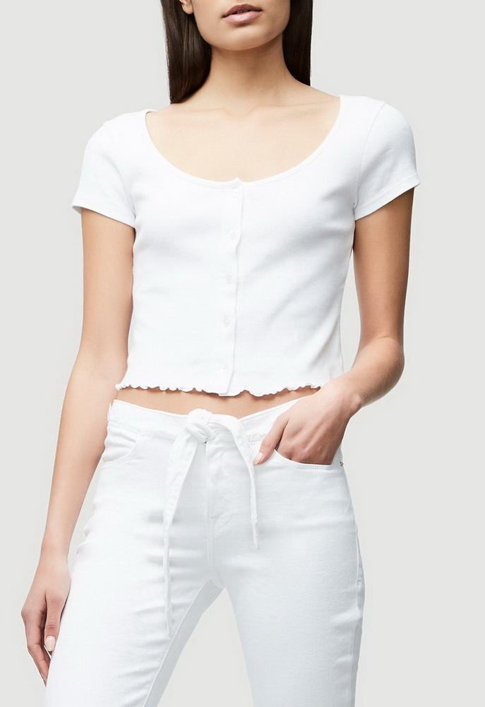 Frame Denim Mini Button Up Tee