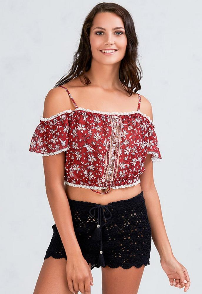 Poupette St Barth Rania Crochet Boxer Short