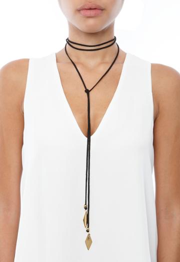 Vanessa Mooney Gold Diamond Wrap Choker