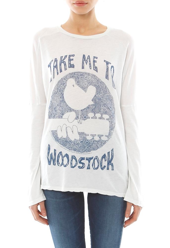 Lauren Moshi Patsy Take Me To Woodstock Bell Sleeve Tee