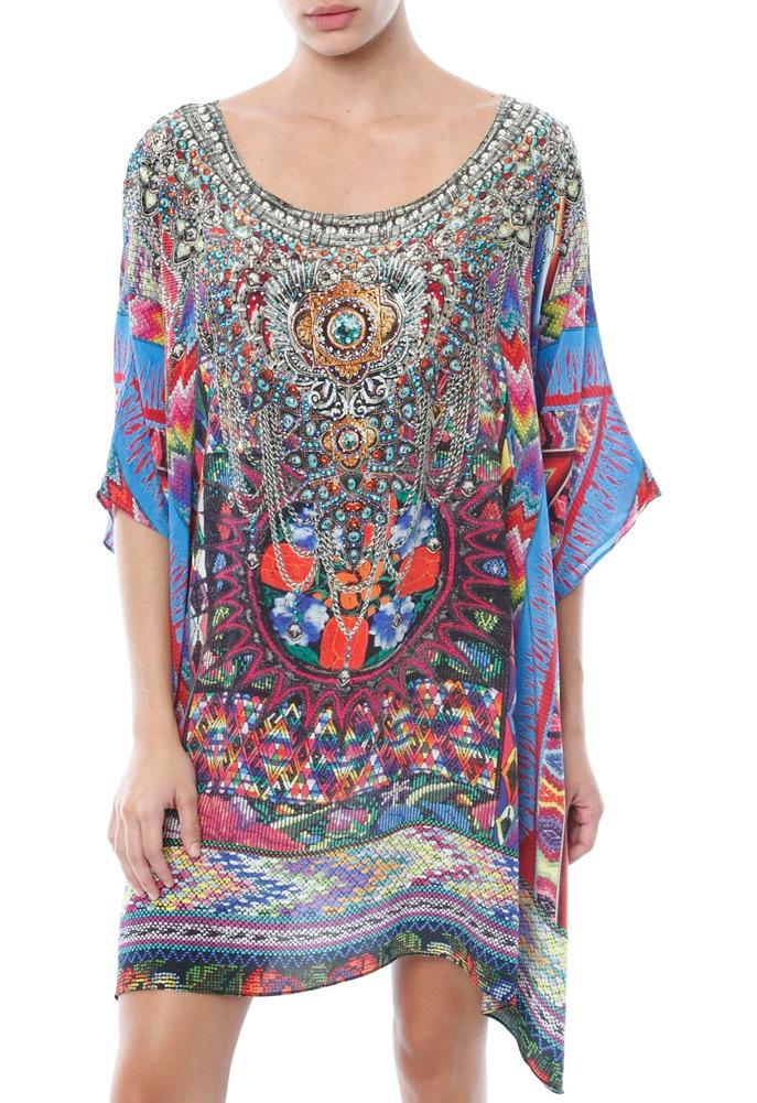 Camilla Short Round Neck Caftan