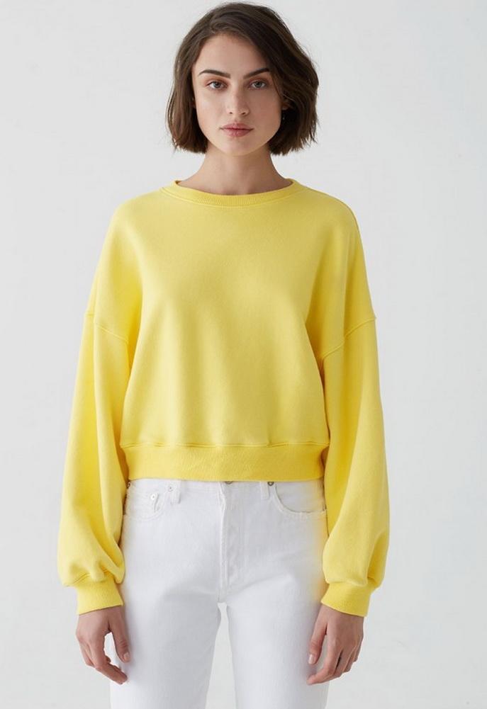 Agolde Balloon Sleeve Cropped Sweatshirt