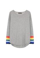 Wyse London Liz Rainbow Cuff Slouchy Sweater