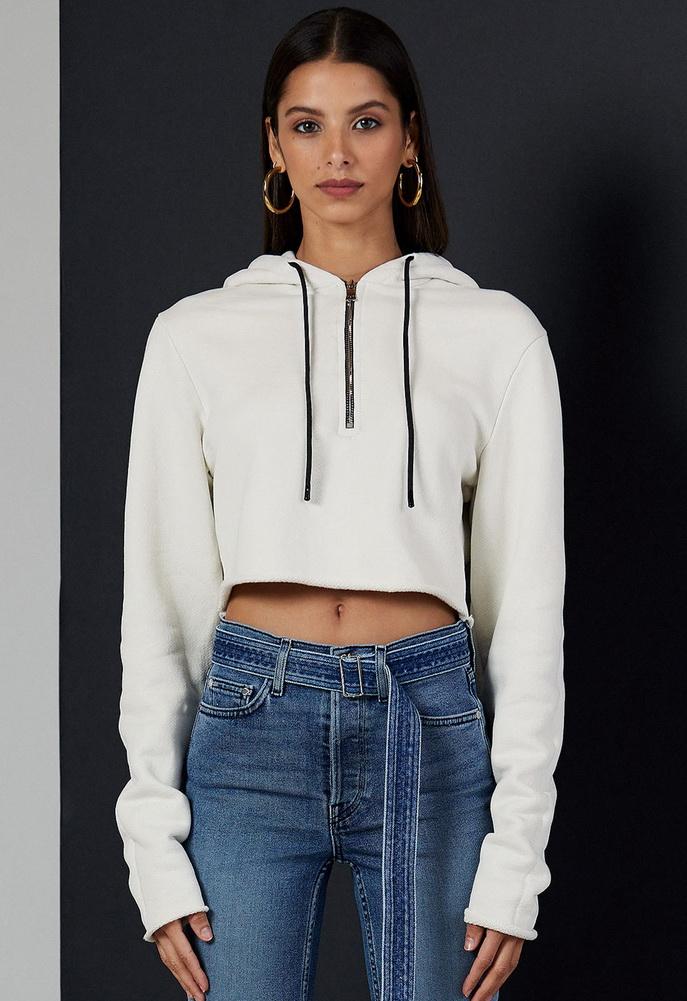 Cotton Citizen The Brooklyn Crop Half Zip Hoodie