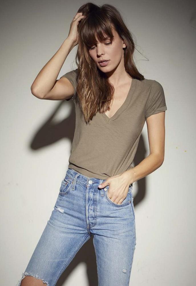 Nation Ltd Blair Ultra Deep V Tee