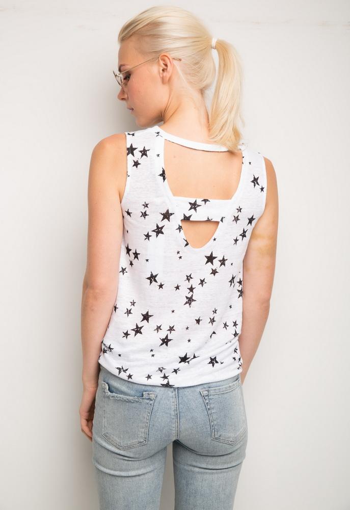 Generation Love Makenna Stars Sleeveless Tie Front Top