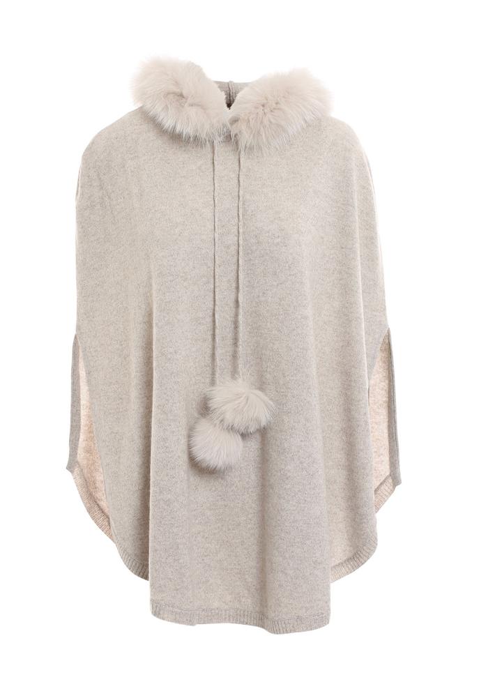Minnie Rose Fur Trim Poncho
