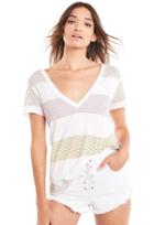 Wildfox 60's Stripe Stellar V-neck Tee