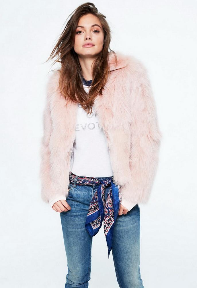 Sam. Emma Collarless Fox Fur Jacket