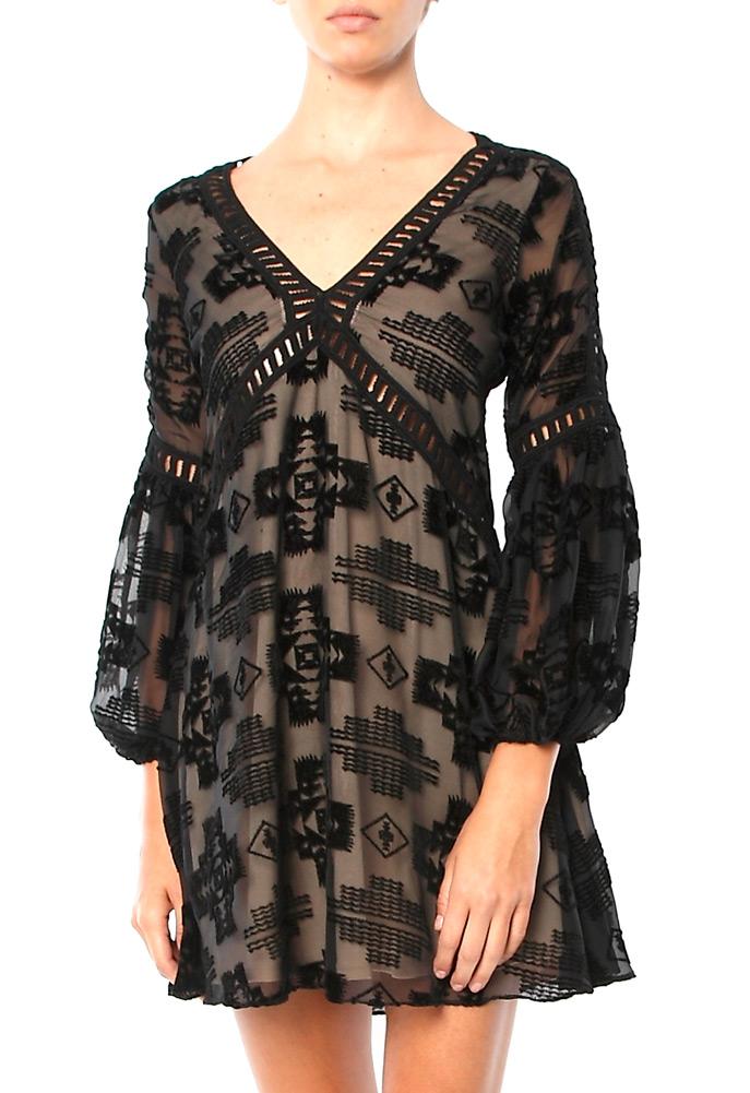 Liv Navajo Velvet Mini Dress