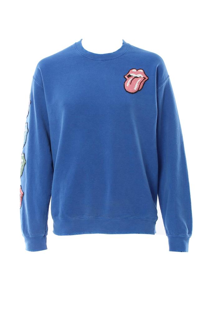 Madeworn Stones Sequins Tongues Crew Fleece Sweatshirt