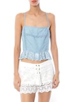 Rahicali Eyelet Ruffle Top