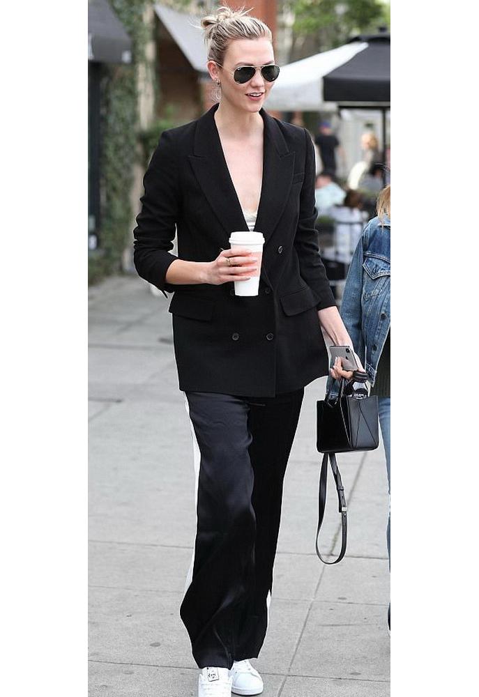 Frame Denim Satin Track Pant As Seen On Karlie Kloss
