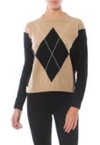 Minnie Rose Argyle Cashmere Sweater