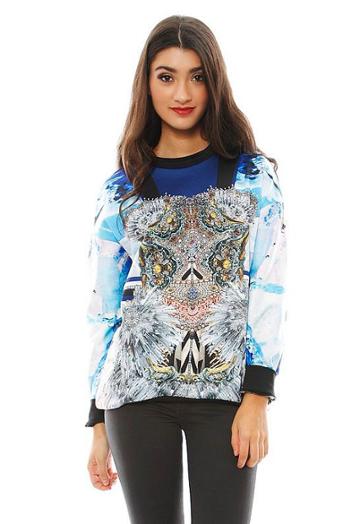 Clover Canyon Crystal Corset Sweatshirt