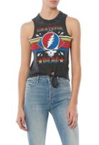 Chaser Grateful Dead Triblend Tie Front Muscle Tee