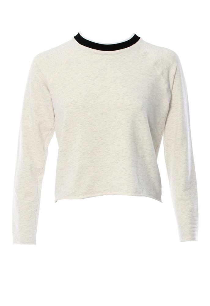 Monrow Rib Sporty Raglan With Rib
