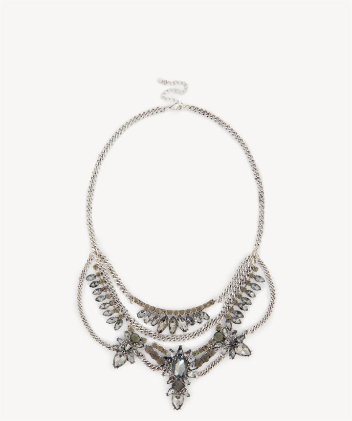Sole Society Sole Society Voyager Statement Necklace Gunmetal One Size Os