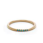 Sole Society Sole Society Plated Turquoise Stone Ring - Turquoise