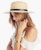 Sole Society Sole Society Wide Brim Straw Boater Hat Tan One Size Os