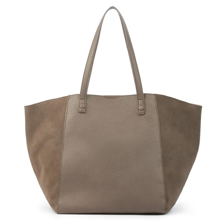 Sole Society Sole Society Wesley Slouchy Tote W/ Genuine Suede Gussets - Taupe
