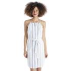 J.o.a. J.o.a. Stripe Sheath Waistband Dress - White/navy Stripe